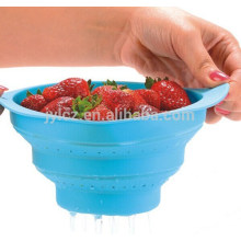 collapsible silicone colander